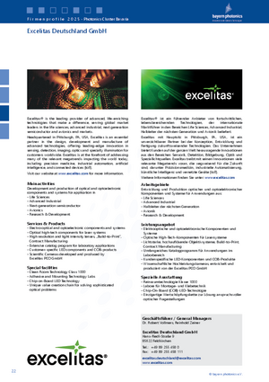 Excelitas Deutschland GmbH Mitgliederprofil der Excelitas Deutschland GmbH