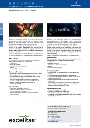 Mitgliederprofil der Excelitas Deutschland GmbH